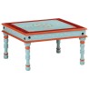 Table basse bleu bois de manguier massif peint à la main 622246622246