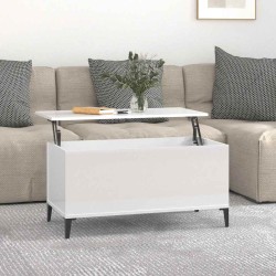 Table basse Blanc brillant 90x44,5x45 cm Bois d'ingénierie 622250622250