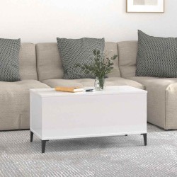 Table basse Blanc brillant 90x44,5x45 cm Bois d'ingénierie 622250622250