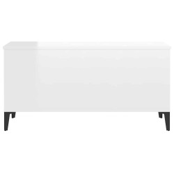 Table basse Blanc brillant 90x44,5x45 cm Bois d'ingénierie 622250622250