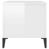 Table basse Blanc brillant 90x44,5x45 cm Bois d'ingénierie 622250622250