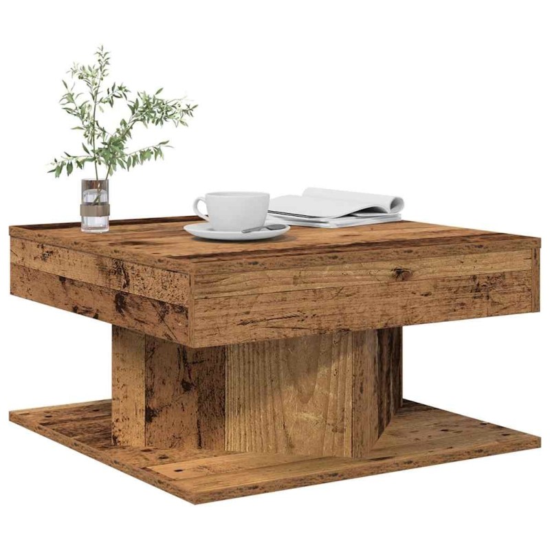 Table basse vieux bois 55x55x30 cm bois d'ingénierie 622251622251