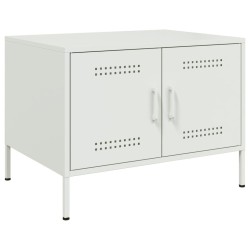 Table basse blanc 68x50x50,5 cm acier 622254622254