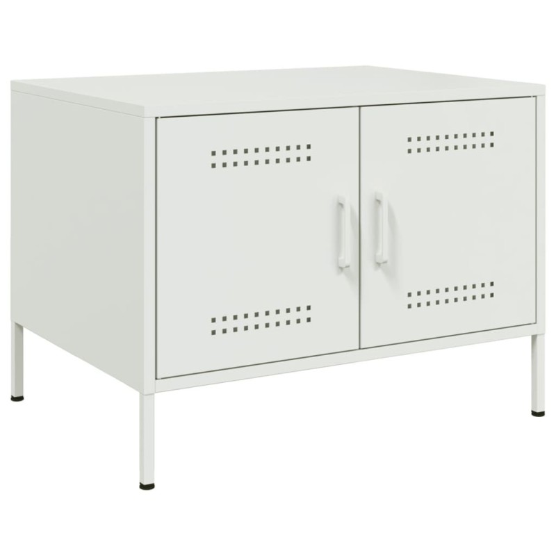 Table basse blanc 68x50x50,5 cm acier 622254622254