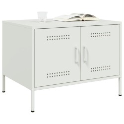 Table basse blanc 68x50x50,5 cm acier 622254622254