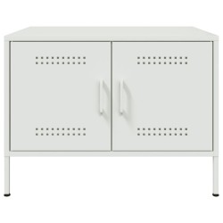 Table basse blanc 68x50x50,5 cm acier 622254622254