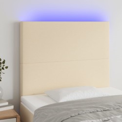 Tête de lit à LED Crème 100x5x118/128 cm Tissu 622256622256