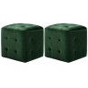 2 pcs Tables de chevet Vert 30x30x30 cm Tissu velours 622264622264
