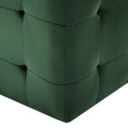 2 pcs Tables de chevet Vert 30x30x30 cm Tissu velours 622264622264