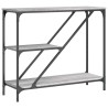 Table console sonoma gris 88,5x30x75 cm bois d'ingénierie 622271622271