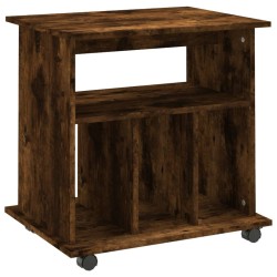 Armoire roulante Chêne fumé 60x45x60 cm Bois d'ingénierie 622272622272