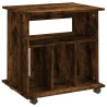 Armoire roulante Chêne fumé 60x45x60 cm Bois d'ingénierie 622272622272