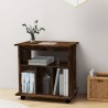 Armoire roulante Chêne fumé 60x45x60 cm Bois d'ingénierie 622272622272