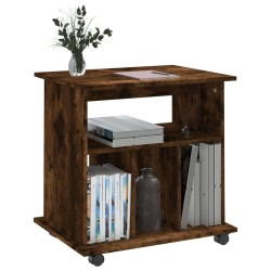Armoire roulante Chêne fumé 60x45x60 cm Bois d'ingénierie 622272622272