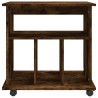 Armoire roulante Chêne fumé 60x45x60 cm Bois d'ingénierie 622272622272