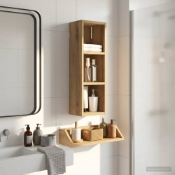 Armoire murale de salle de bain Chêne artisan 20 x 16 x 62,5 cm 622273622273