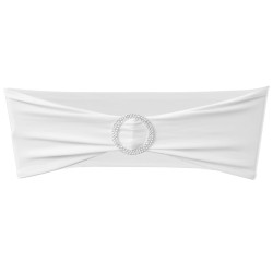 25 bandes de chaise décoratives extensibles blanches 622276622276