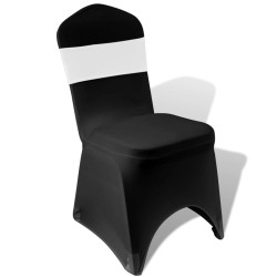 25 bandes de chaise décoratives extensibles blanches 622276622276