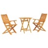 Ensemble bistro pliant 3 pcs Marron Bois d'Acacia Massif 622280622280
