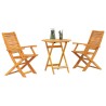 Ensemble bistro pliant 3 pcs Marron Bois d'Acacia Massif 622280622280