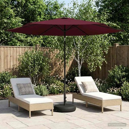 Parasol de jardin avec base 300 x 300 cm Polyester 622281622281