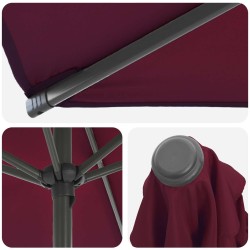 Parasol de jardin avec base 300 x 300 cm Polyester 622281622281