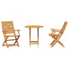 Ensemble bistro pliant 3 pcs Marron Bois d'Acacia Massif 622285622285