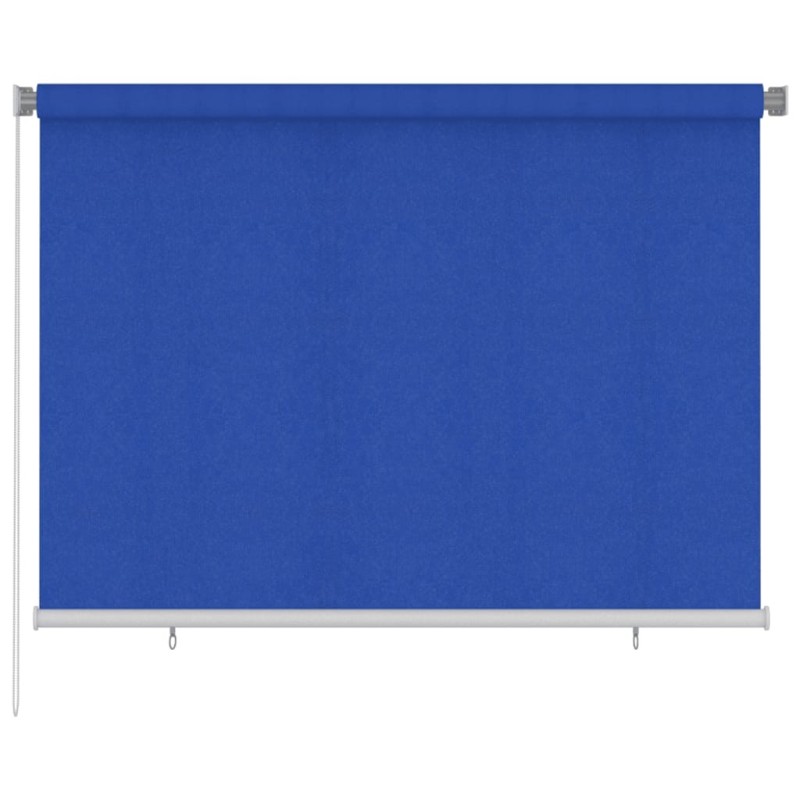 Store roulant d'extérieur 205 (l) x 140 (H) cm bleu HDPE 622289622289