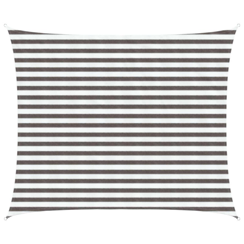 Voile d'ombre Gris clair et blanc 2,5 x 3,5 m HDPE 622291622291