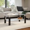Table basse Gris et transparent 95x55x40 cm Verre trempé 622293622293