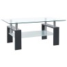 Table basse Gris et transparent 95x55x40 cm Verre trempé 622293622293