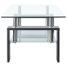 Table basse Gris et transparent 95x55x40 cm Verre trempé 622293622293