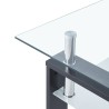Table basse Gris et transparent 95x55x40 cm Verre trempé 622293622293