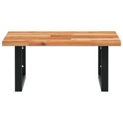 Étagère de vasque murale acier et bois massif d'acacia 622294622294