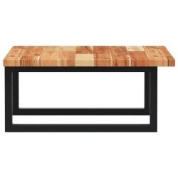 Étagère de vasque murale acier et bois massif d'acacia 622294622294
