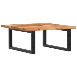 Étagère de vasque murale acier et bois massif d'acacia 622294622294