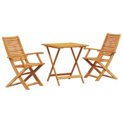 Ensemble bistro pliant 3 pcs Marron Bois d'Acacia Massif 622297622297