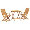 Ensemble bistro pliant 3 pcs Marron Bois d'Acacia Massif 622297622297