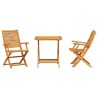 Ensemble bistro pliant 3 pcs Marron Bois d'Acacia Massif 622297622297