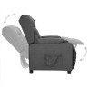 Fauteuil inclinable Gris foncé Tissu 622298622298
