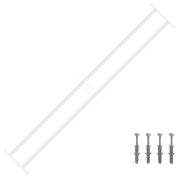Grille de sécurité pour fenêtres avec 2 barres transversales 622299622299