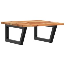 Étagère de vasque murale acier et bois massif d'acacia 622300622300