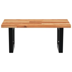 Étagère de vasque murale acier et bois massif d'acacia 622300622300
