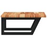 Étagère de vasque murale acier et bois massif d'acacia 622300622300