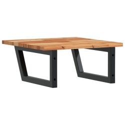Étagère de vasque murale acier et bois massif d'acacia 622300622300