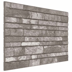 Panneaux muraux 10 pcs Gris foncé 100 x 50 cm Mousse EPS 622308622308