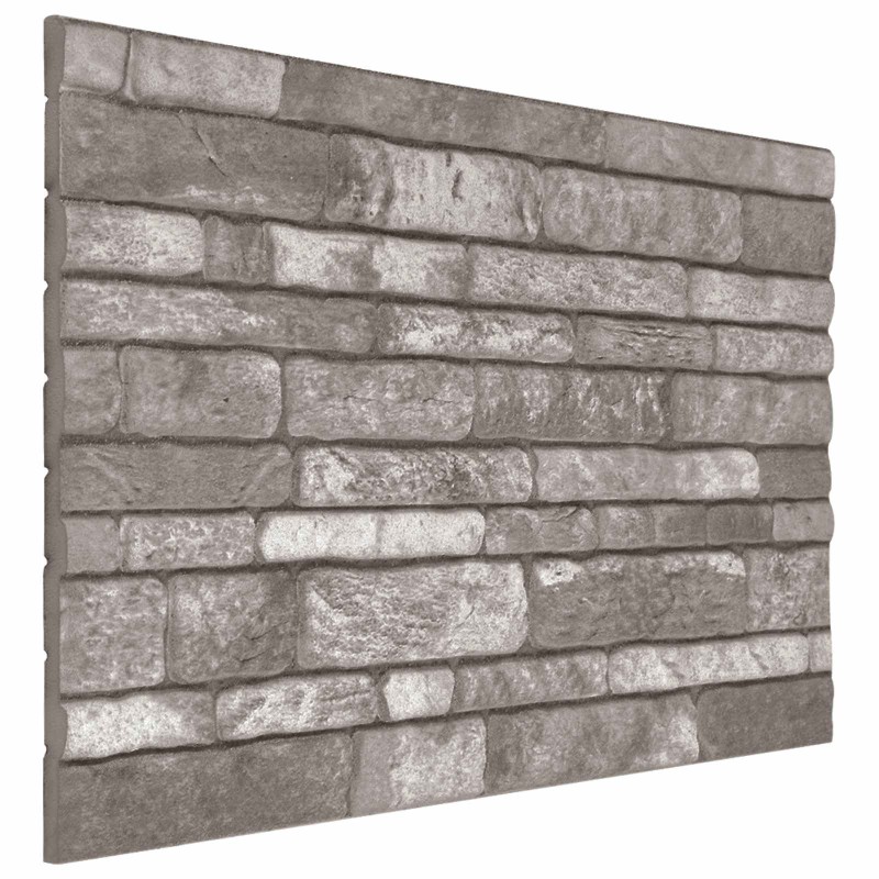 Panneaux muraux 10 pcs Gris foncé 100 x 50 cm Mousse EPS 622308622308