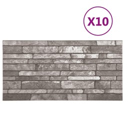 Panneaux muraux 10 pcs Gris foncé 100 x 50 cm Mousse EPS 622308622308