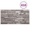 Panneaux muraux 10 pcs Gris foncé 100 x 50 cm Mousse EPS 622308622308