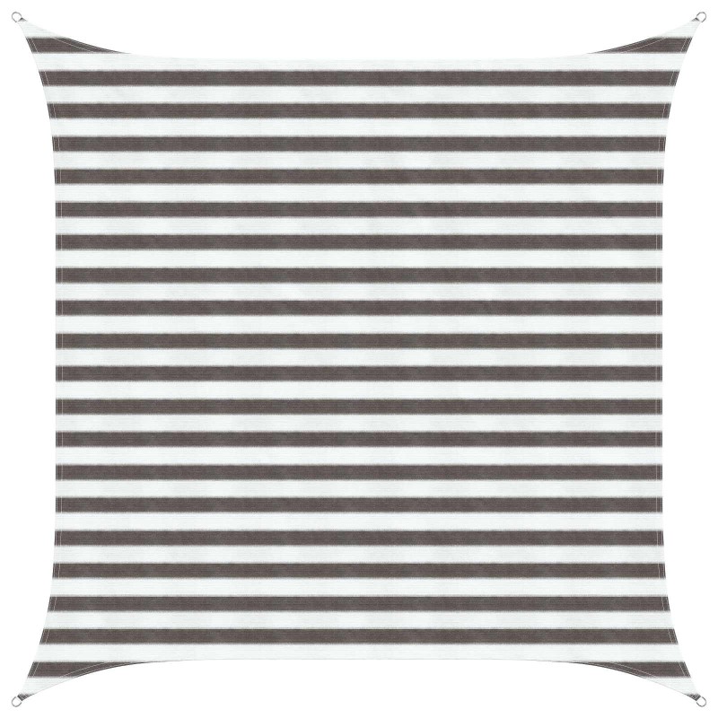 Voile d'ombre Gris clair et blanc 2,5 x 2,5 m HDPE 622312622312